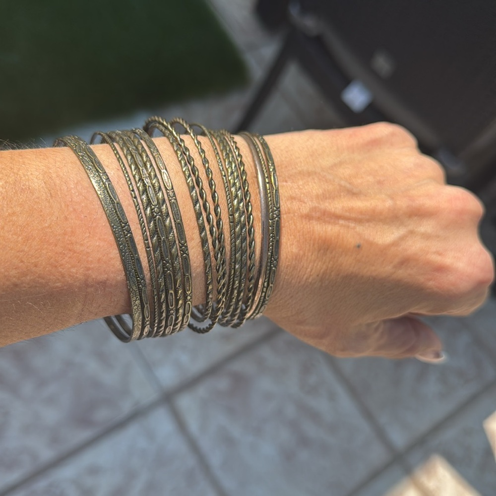 17 Bangle bracelets